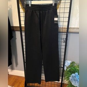 Black NWT lanston sport wide leg pants. Fleece feel inside